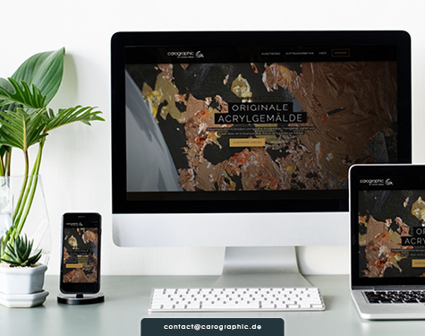 Digitale Markenpräsenz für Kunstmarke und Galerieplattform mit Fokus auf originale Acrylgemälde und Auftragskunst