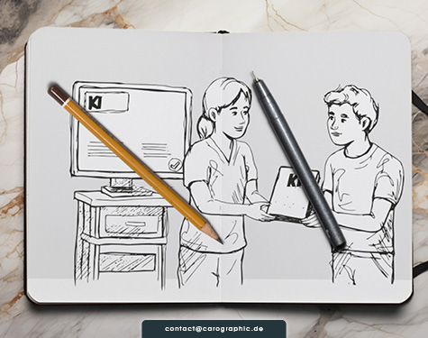 Medizinische Illustration für Fachbuch, Pflegekommunikation und digitale Dokumentation im Gesundheitswesen