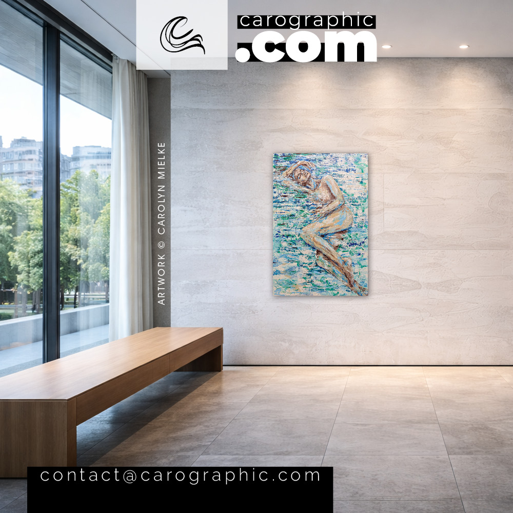 LAGUNA MONET – Raumansicht des Originalgemäldes in Ausstellungssituation