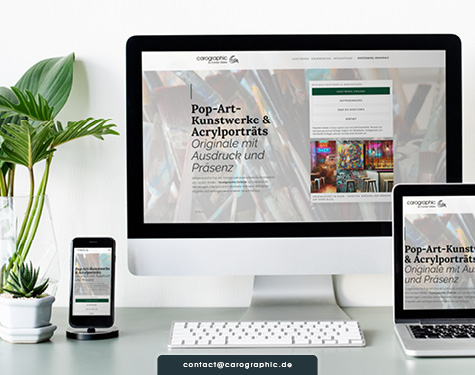 Digitale Markenpräsenz für Pop-Art-Kunstwerke und Acrylporträts mit klarer künstlerischer Positionierung