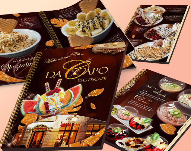 Exklusive Speisekarten und Gastronomie-Layout – Editorial Design, Printgestaltung und hochwertige Menügestaltung